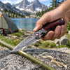 GT-DM029 Damascus Steel Folding Knife, Rosewood Handle Ball Bearing EDC Pocket Knife Tunafire