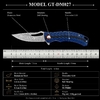 Tunafire Knife Damascus steel Blade Flipper Knife G10 Handle Hiking Camping Pocket Knife Fishing Cutter Tools GT-DM027 Tunafire Knife Damascus steel Blade Flipper Knife G10 Handle Hiking Camping Pocket Knife Fishing Cutter Tools GT-DM027