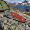 Premium Damascus Folding Pocket Knife GT-DM002, Carved Steel Bolster Desert Ironwood Handle, Smooth Ball Bearing Pivot Premium Damascus Folding Pocket Knife GT-DM002, Carved Steel Bolster Desert Ironwood Handle, Smooth Ball Bearing Pivot