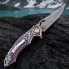 GT-DM024 Pocket Folding Knife Portable EDC Damascus Steel Knife Fiber Board Handle Ball Bearing Flipper Knife GT-DM024 Pocket Folding Knife Portable EDC Damascus Steel Knife Fiber Board Handle Ball Bearing Flipper Knife