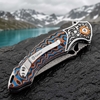 GT-DM024 Pocket Folding Knife Portable EDC Damascus Steel Knife Fiber Board Handle Ball Bearing Flipper Knife GT-DM024 Pocket Folding Knife Portable EDC Damascus Steel Knife Fiber Board Handle Ball Bearing Flipper Knife