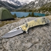 8CR13MOV Stonewash Folding Knife G10 Handle Ball Bearing EDC Pocket Knife GT-T0057