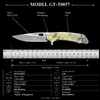 8CR13MOV Stonewash Folding Knife G10 Handle Ball Bearing EDC Pocket Knife GT-T0057