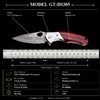 59-60HRC Damascus EDC Knife 76 Layer VG10 Core Natural Sandalwood Handle Everyday Carry Knife Tunafire