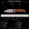 Tunafire Knife Outdoor Survival EDC Flipper Knife Button lock g10 Handle Steel Knife GT-DM018