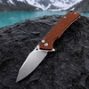 Tunafire Knife Outdoor Survival EDC Flipper Knife Button lock g10 Handle Steel Knife GT-DM018