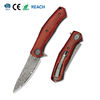 Tunafire Knife VG-10 Core Damascus Folding Knife GT-K4020, Ball Bearing EDC Knife with Dalbergia Handle Tunafire Knife VG-10 Core Damascus Folding Knife GT-K4020, Ball Bearing EDC Knife with Dalbergia Handle