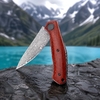 Tunafire Knife VG-10 Core Damascus Folding Knife GT-K4020, Ball Bearing EDC Knife with Dalbergia Handle Tunafire Knife VG-10 Core Damascus Folding Knife GT-K4020, Ball Bearing EDC Knife with Dalbergia Handle